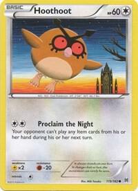 Hoothoot Pokemon card from XY - BREAKthrough