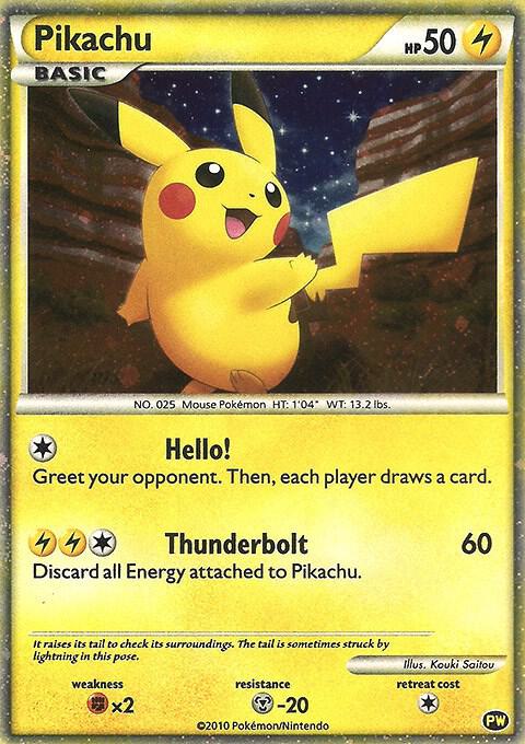 Pikachu (English) Pokemon card from Pikachu World Collection Promos