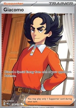 Giacomo Pokemon card from Prismatic Evolutions