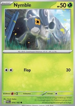 Nymble Pokemon card from Paradox Rift