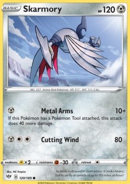 Skarmory Pokemon card from Darkness Ablaze