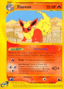 Flareon Pokemon card from Skyridge