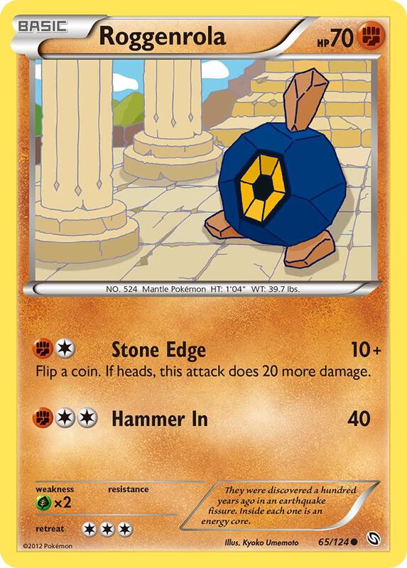 Roggenrola Pokemon card from Dragons Exalted
