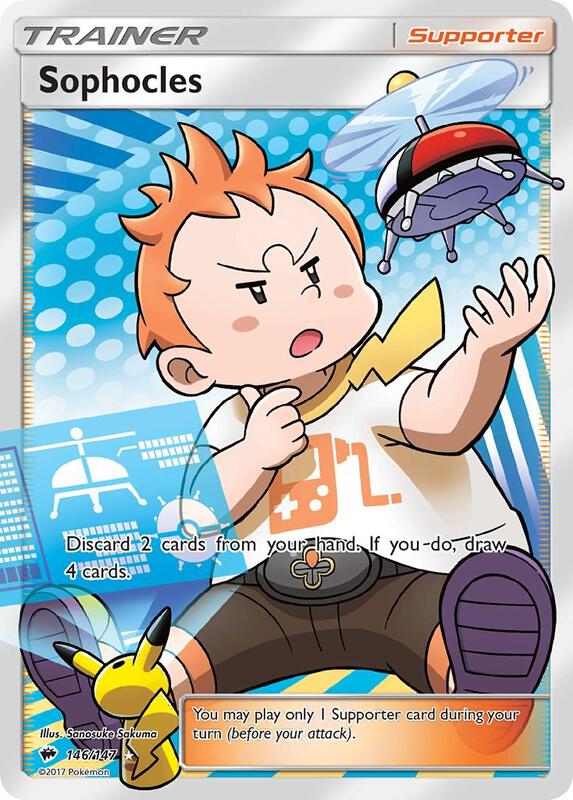 Sophocles (Full Art) Pokemon card from SM - Burning Shadows