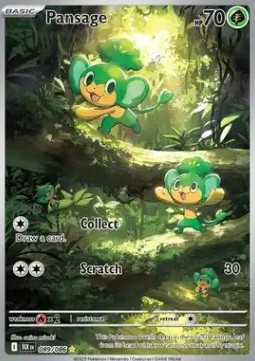 Pansage Pokemon card from Black Bolt