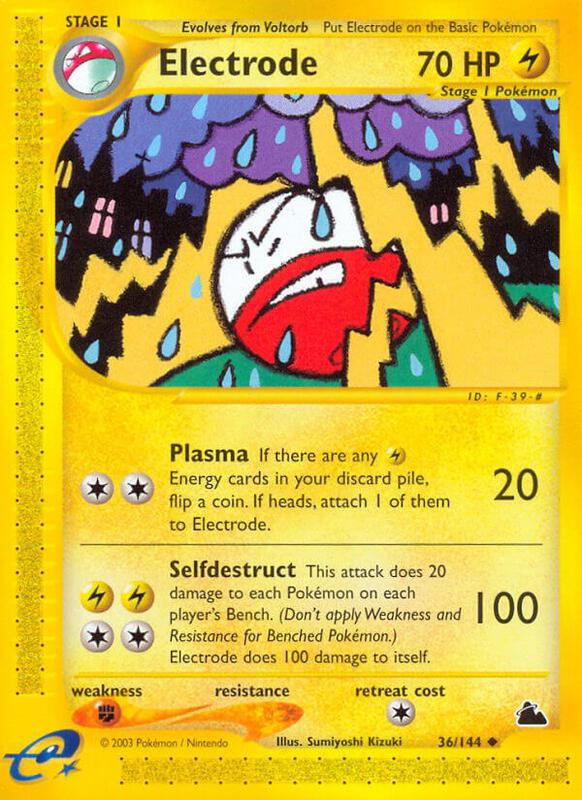 Electrode Pokemon card from Skyridge