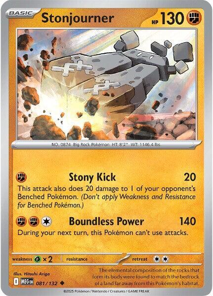 Stonjourner Pokemon card from ME01: Mega Evolution