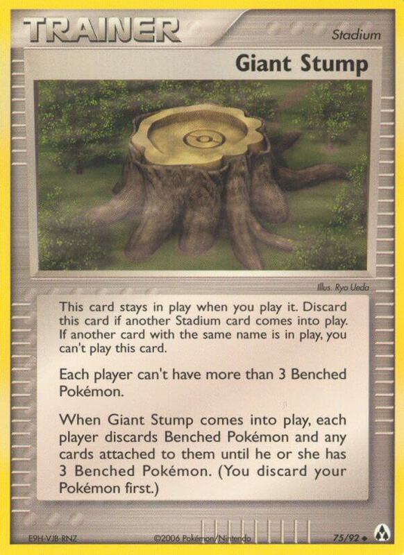 Giant Stump Pokemon card from Legend Maker