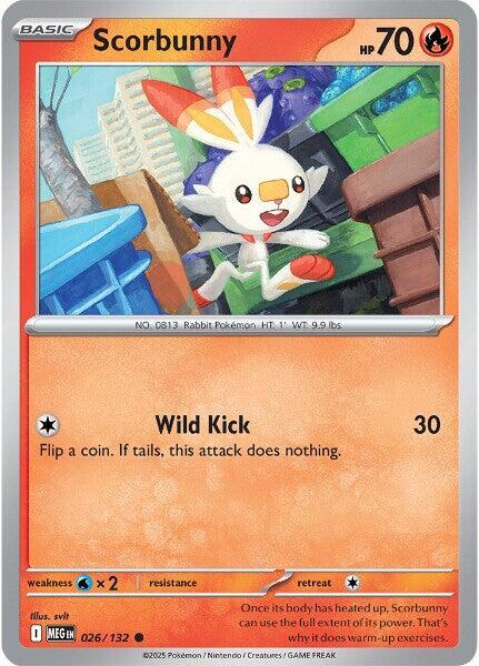 Scorbunny Pokemon card from ME01: Mega Evolution