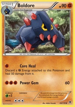 Boldore Pokemon card from Phantom Forces