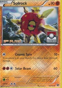 Solrock Pokemon card from XY