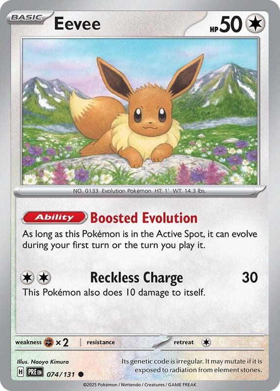 Eevee Pokemon card from SV: Prismatic Evolutions