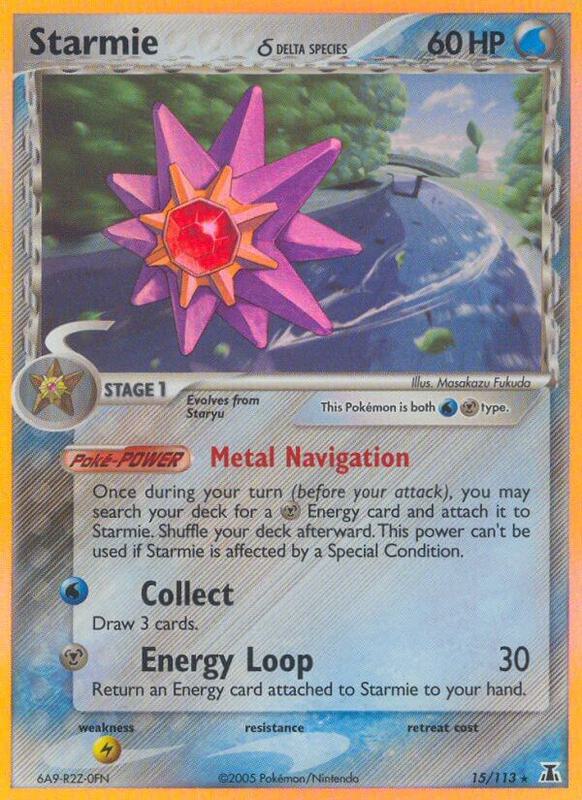 Starmie Pokemon card from Delta Species