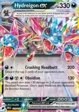Hydreigon ex Pokemon card from Surging Sparks