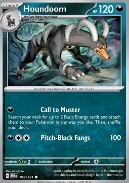 Houndoom Pokemon card from Prismatic Evolutions