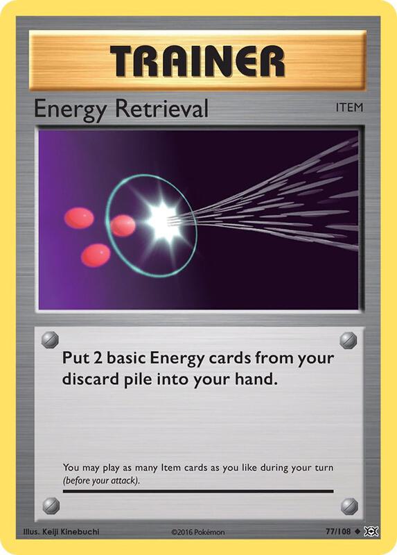 Energy Retrieval Pokemon card from XY - Evolutions