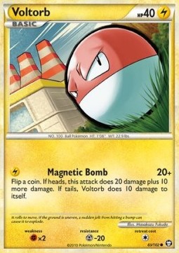 Voltorb Pokemon card from Triumphant