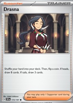 Drasna Pokemon card from Surging Sparks