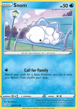 Snom Pokemon card from Shining Fates