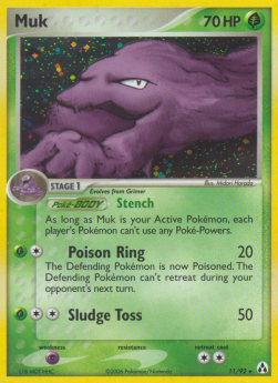 Muk Pokemon card from EX Legend Maker