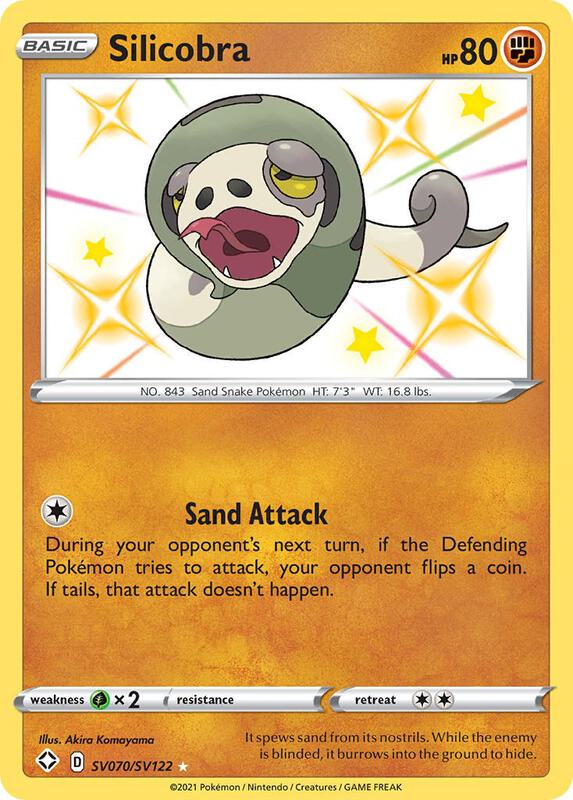 Silicobra Pokemon card from Shining Fates: Shiny Vault