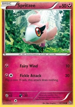 Spritzee Pokemon card from Flashfire