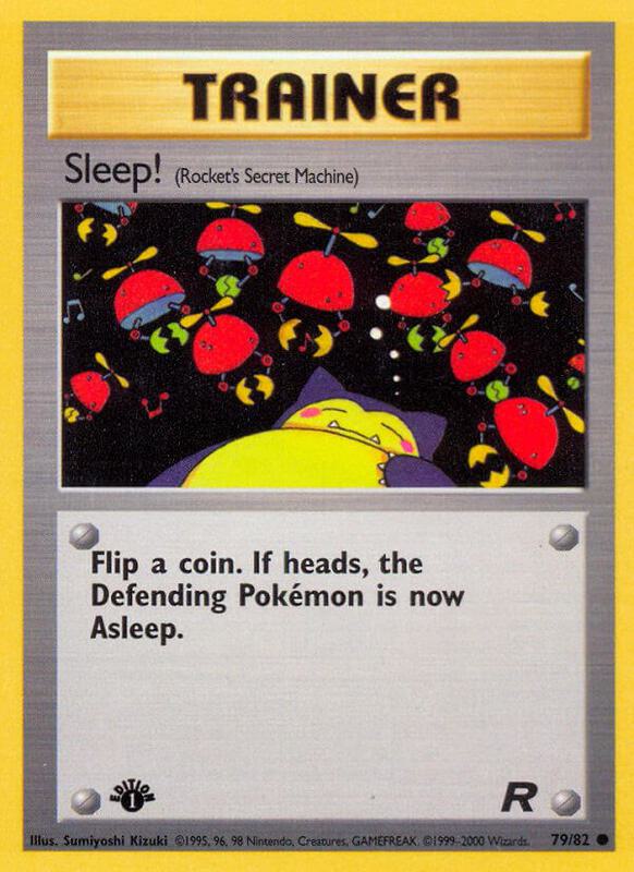 Sleep! (Rocket's Secret Machine) Pokemon card from Team Rocket