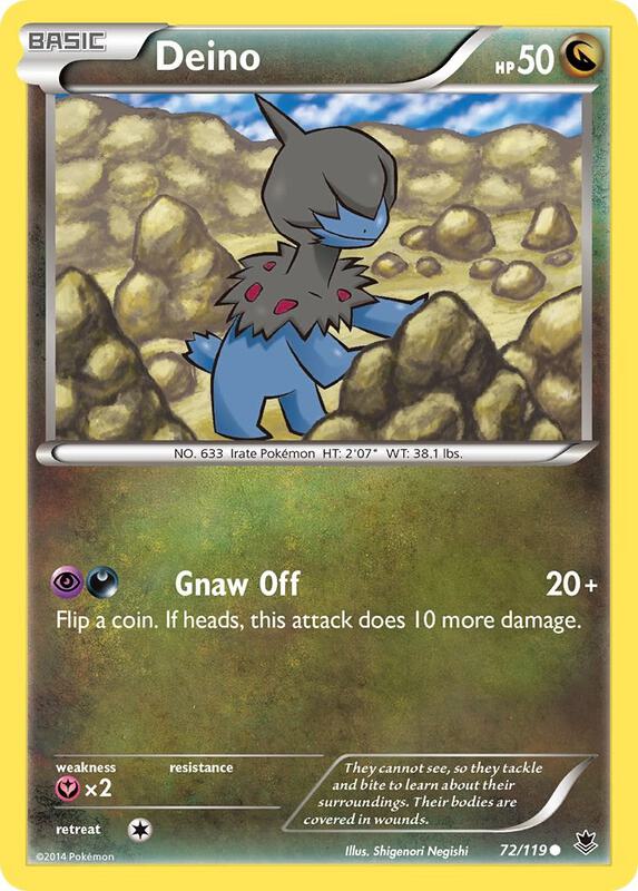Deino Pokemon card from XY - Phantom Forces