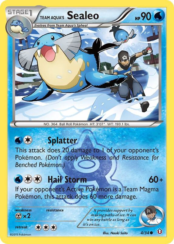 Team Aqua's Sealeo Pokemon card from Double Crisis