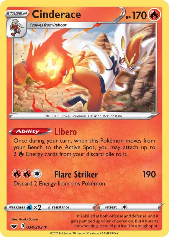 Cinderace Pokemon card from Deck Exclusives