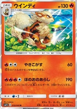 Arcanine Pokemon card from Collection Sun
