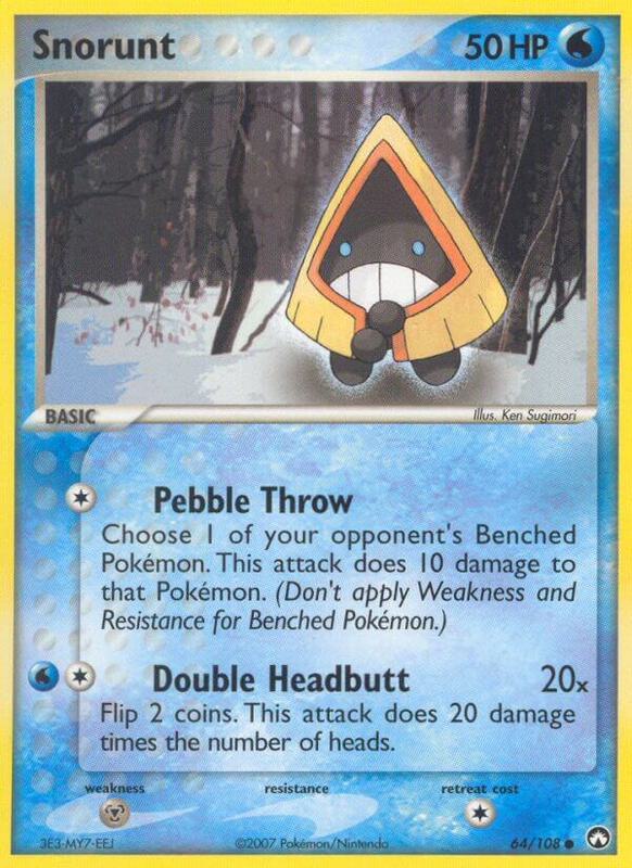 Snorunt Pokemon card from Power Keepers
