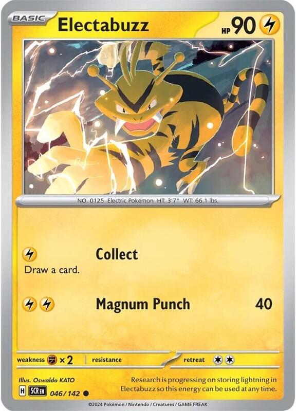 Electabuzz Pokemon card from SV07: Stellar Crown