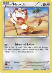 Meowth Pokemon card from XY - BREAKthrough