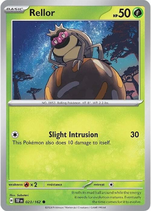 Rellor Pokemon card from SV05: Temporal Forces