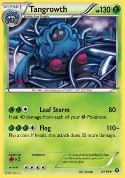 Tangrowth Pokemon card from Steam Siege