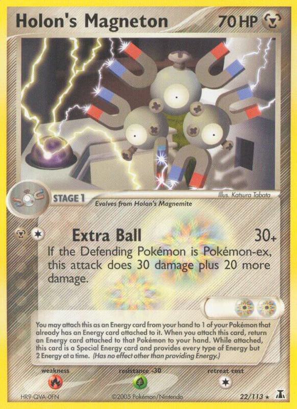 Holon's Magneton Pokemon card from Delta Species