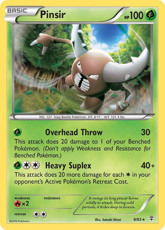 Pinsir Pokemon card from Generations