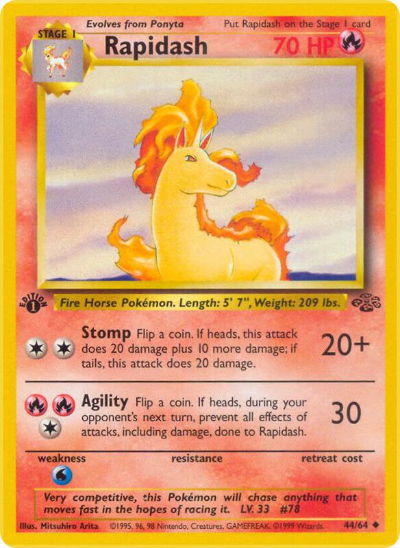 Rapidash Pokemon card from Jungle