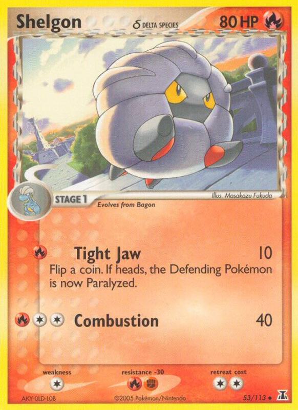 Shelgon Pokemon card from Delta Species
