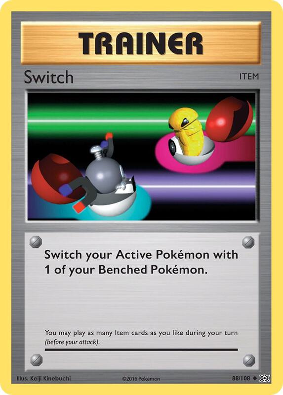 Switch Pokemon card from XY - Evolutions