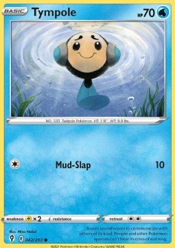 Tympole Pokemon card from Evolving Skies
