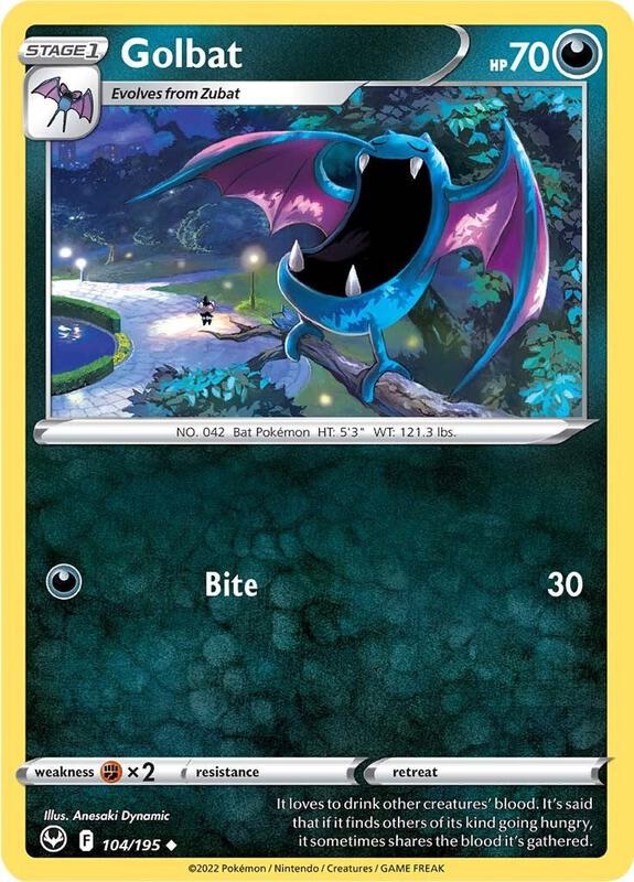Golbat Pokemon card from SWSH12: Silver Tempest