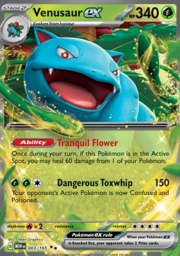 Venusaur ex Pokemon card from 151