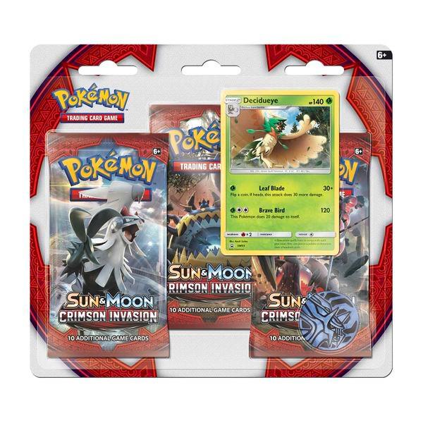 Crimson Invasion 3 Pack Blister [Decidueye] Pokemon card from SM - Crimson Invasion