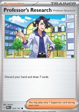 Professor's Research Pokemon card from Prismatic Evolutions