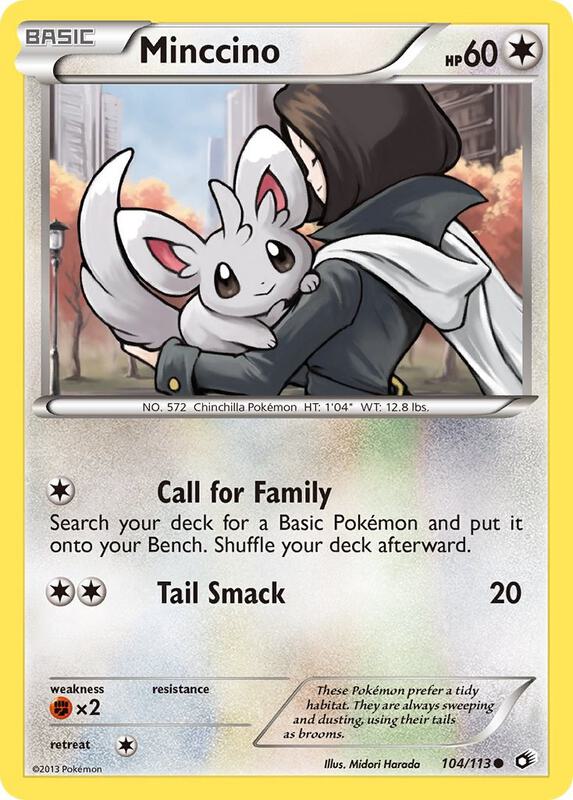 Minccino Pokemon card from Legendary Treasures