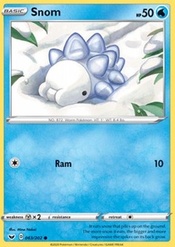Snom Pokemon card from Sword Shield