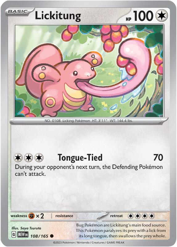 Lickitung Pokemon card from SV: Scarlet & Violet 151