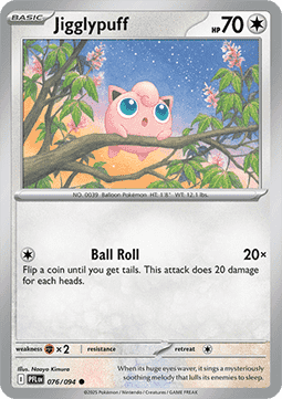 Jigglypuff Pokemon card from Phantasmal Flames